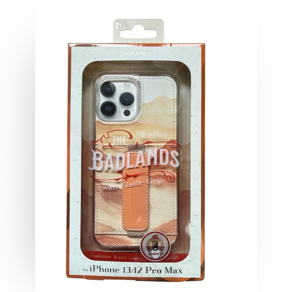 BADLANDS PROTECTIVE WALLET CASE WITH ELASTIC GRIP. Fits iPhone 12/13 PROMAX. NIB